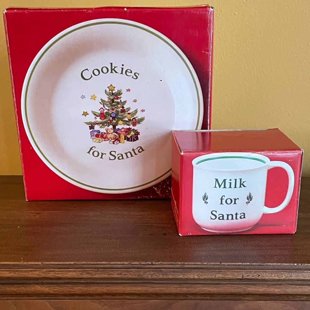 Christmas plate and cup set